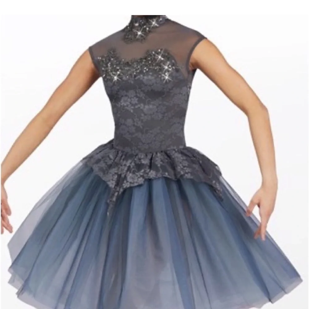 NEW Weissman Ballet Tutu Dance Costume Size MA Medium Adult Gray Purple Lace